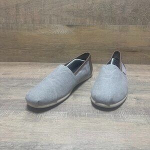 Toms Frost Champbray Gray Textile Classic Slip On Shoes Men's Size 14